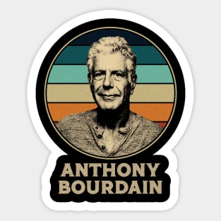 Anthony Bourdain retro Sticker